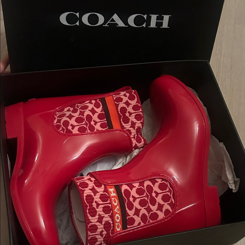 Coach Black Box with Red Boot Graphic